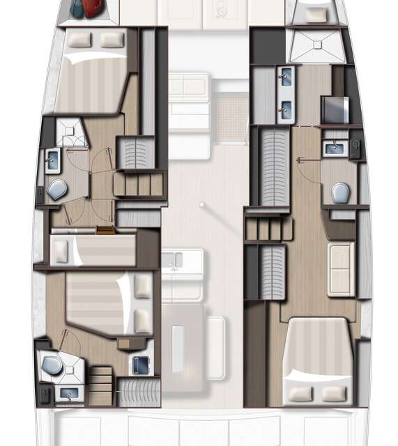 Distribución del barco Bali 4.6