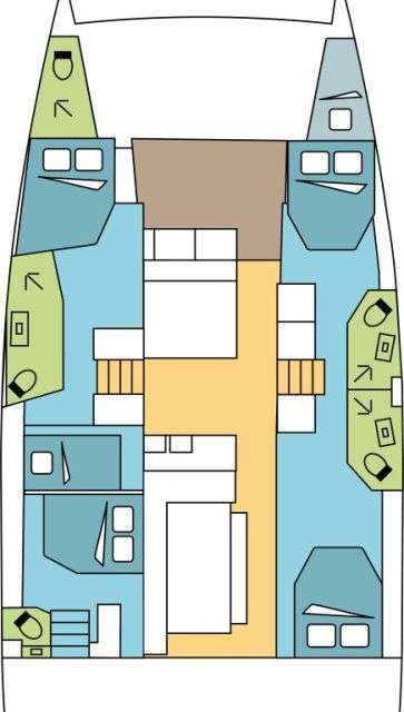 Layout of the boat Bali 4.6