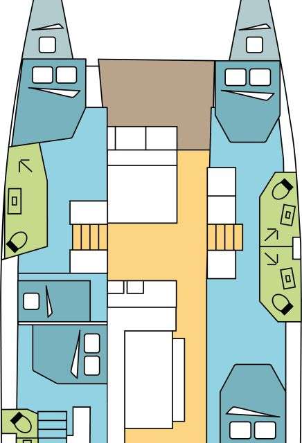 Layout of the boat Bali 4.6