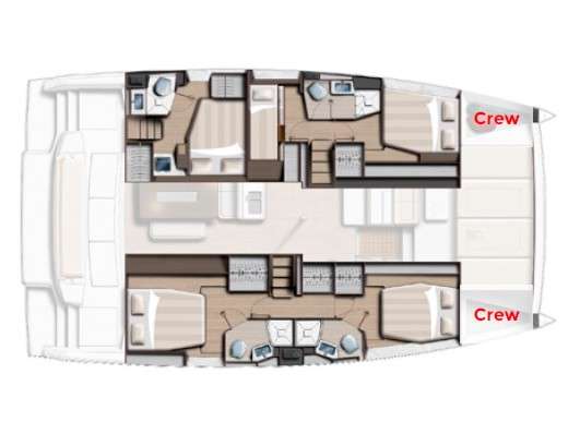 Distribución del barco Bali 4.6