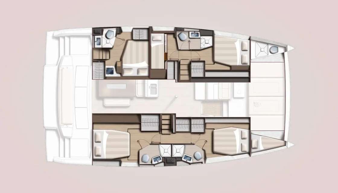 Piano della barca Bali 4.6