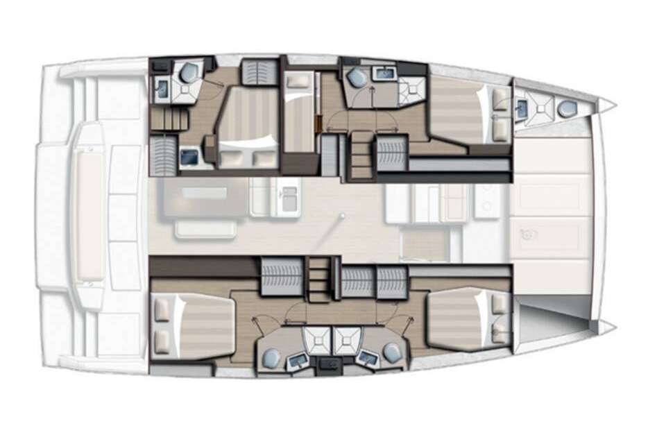 Distribución del barco Bali 4.6