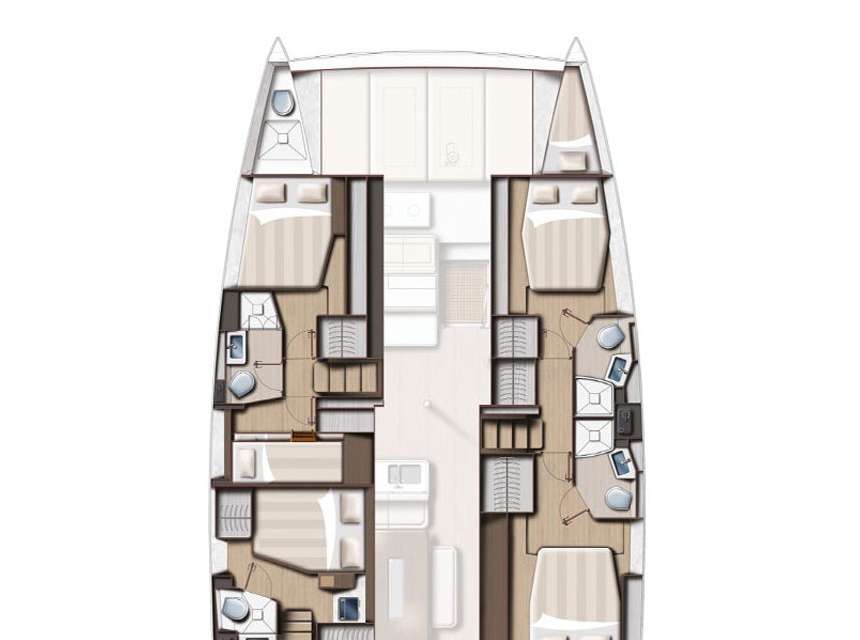 Distribución del barco Bali 4.6