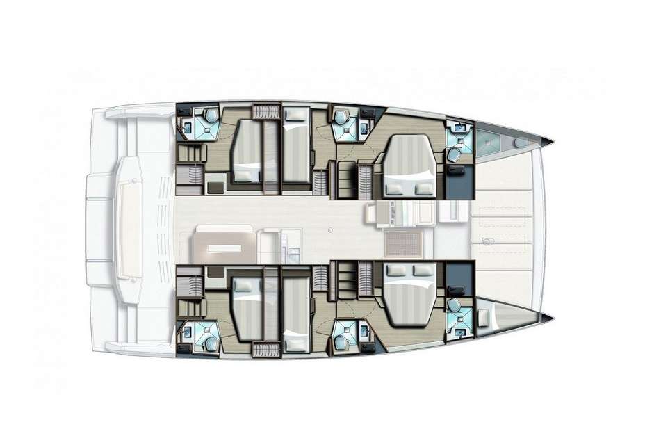 Distribución del barco Bali 4.8
