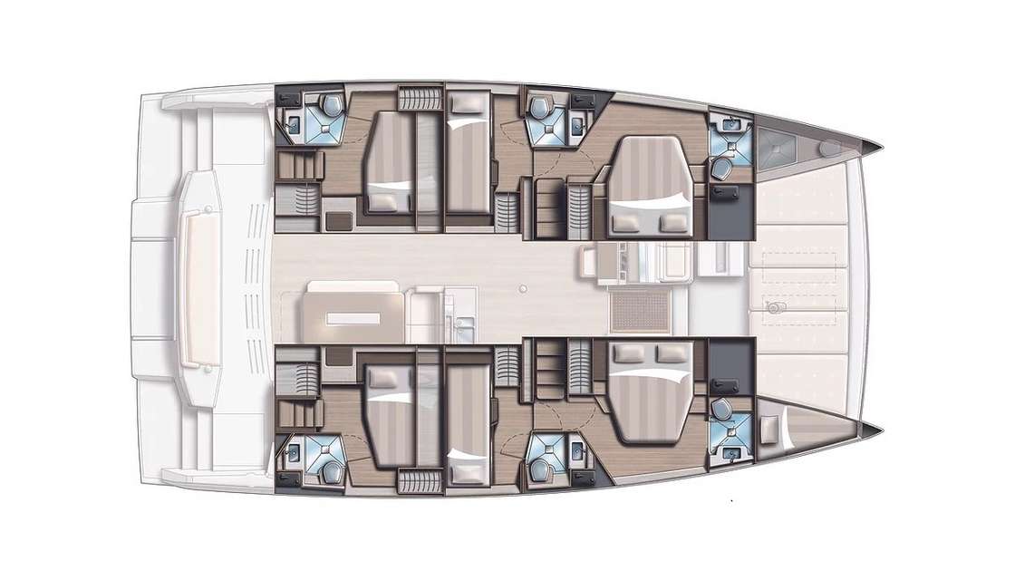 Piano della barca Bali 4.8