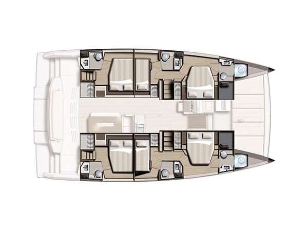 Distribución del barco Bali 4.8