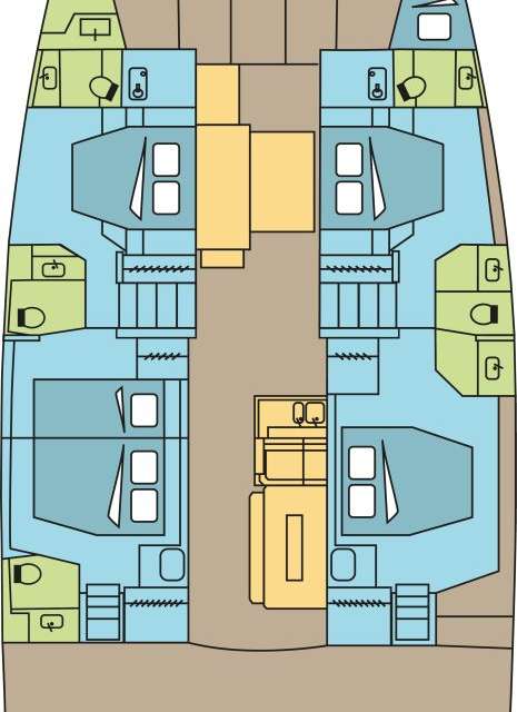 Layout of the boat Bali 4.8