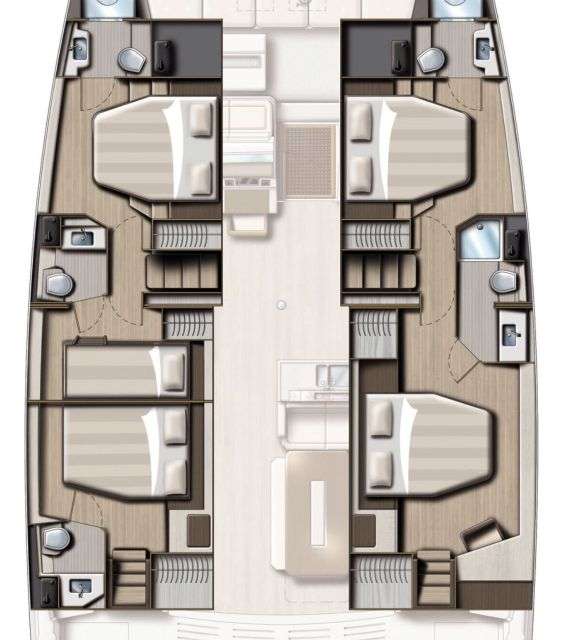 Distribución del barco Bali 4.8