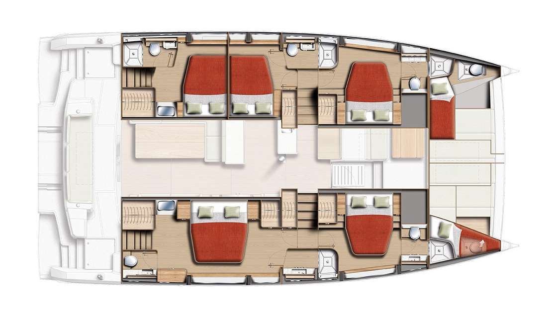 Layout of the boat Bali 5.2