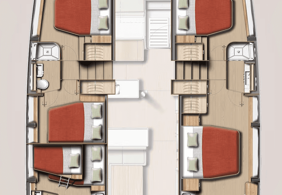 Layout of the boat Bali 5.2