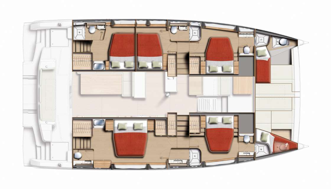 Distribución del barco Bali 5.2