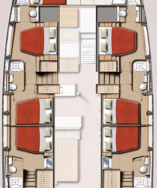 Layout of the boat Bali 5.2