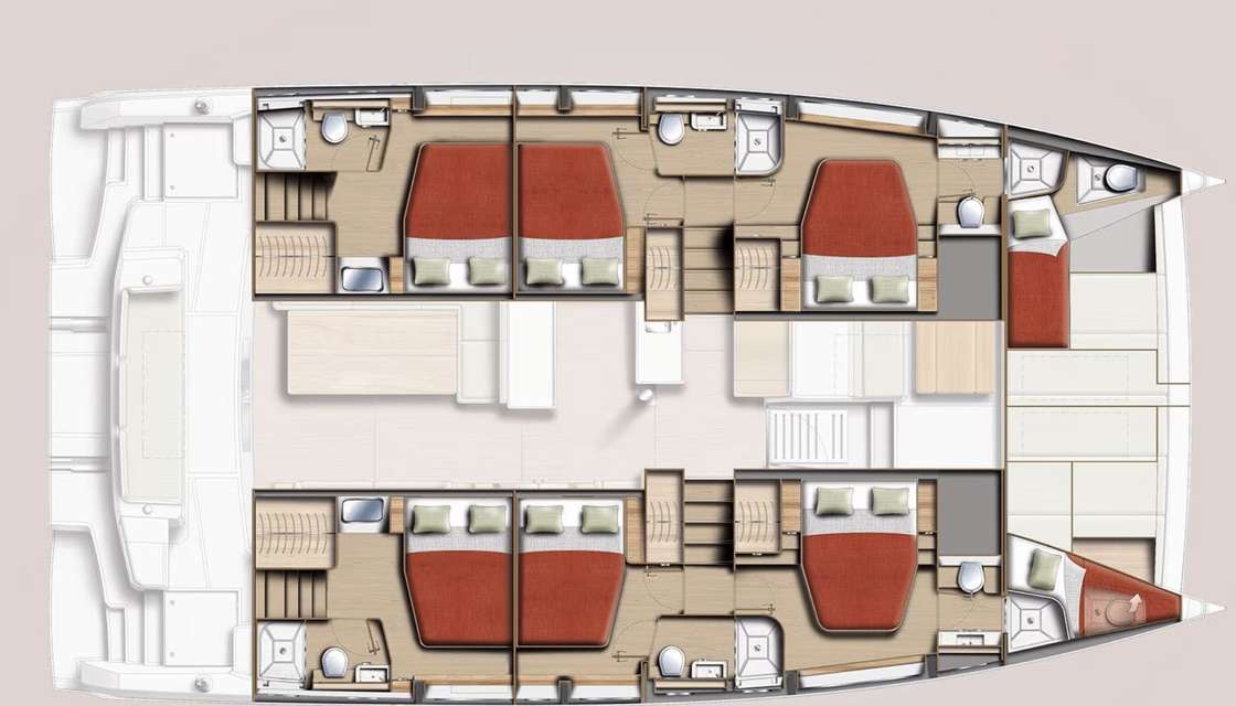 Piano della barca Bali 5.2
