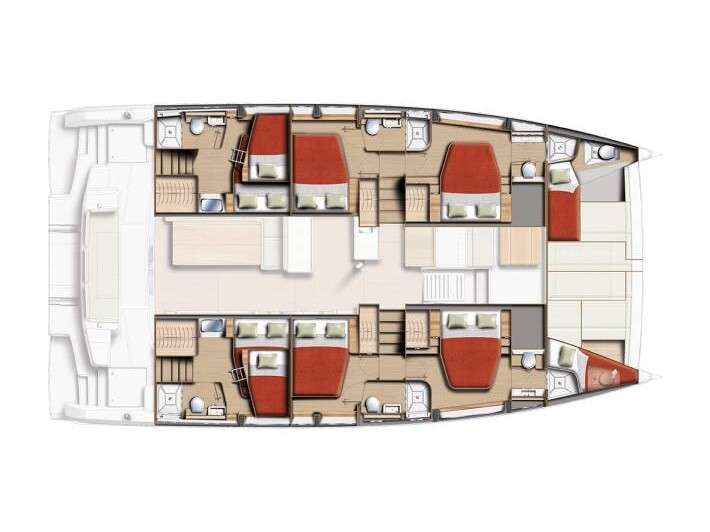 Layout of the boat Bali 5.2