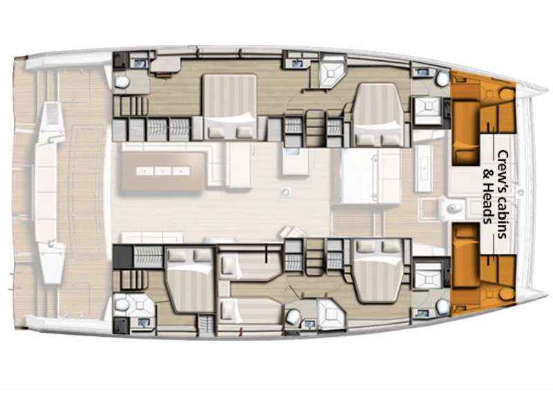 Distribución del barco Bali 5.4