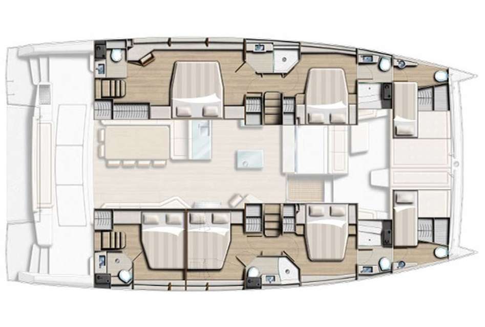 Distribución del barco Bali 5.4