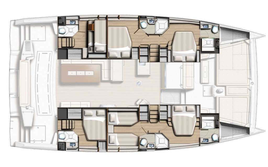 План яхты Bali 5.4