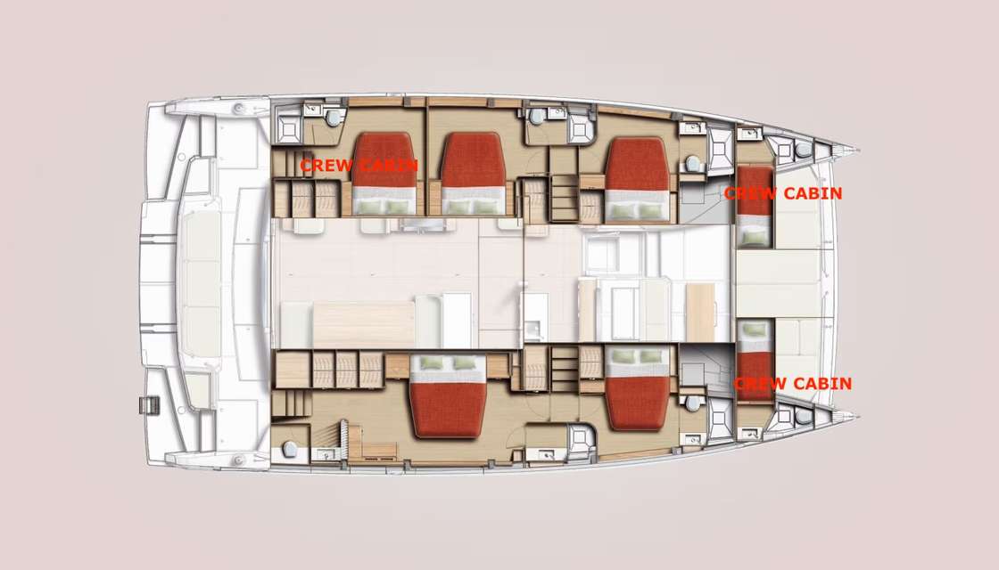 Piano della barca Bali 5.8
