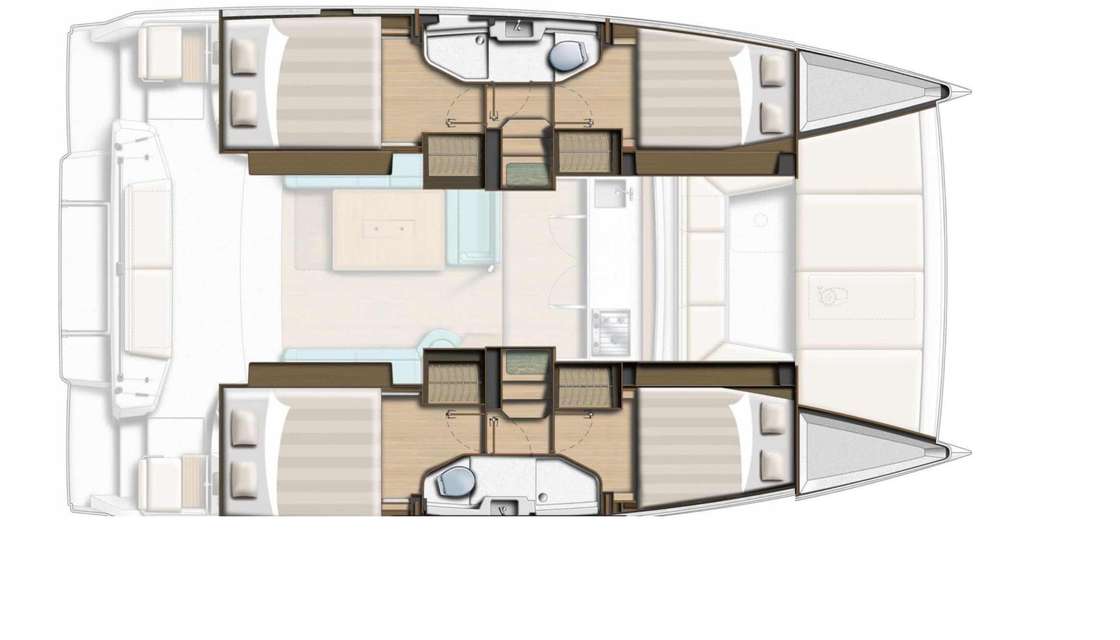 Layout of the boat Bali Catsmart