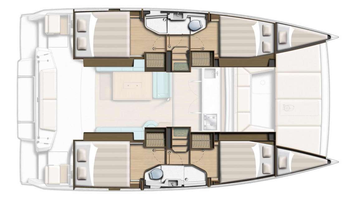 Layout of the boat Bali Catsmart