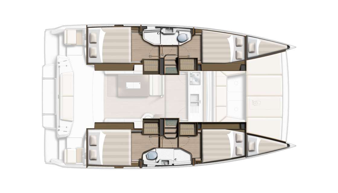 Distribución del barco Bali Catsmart