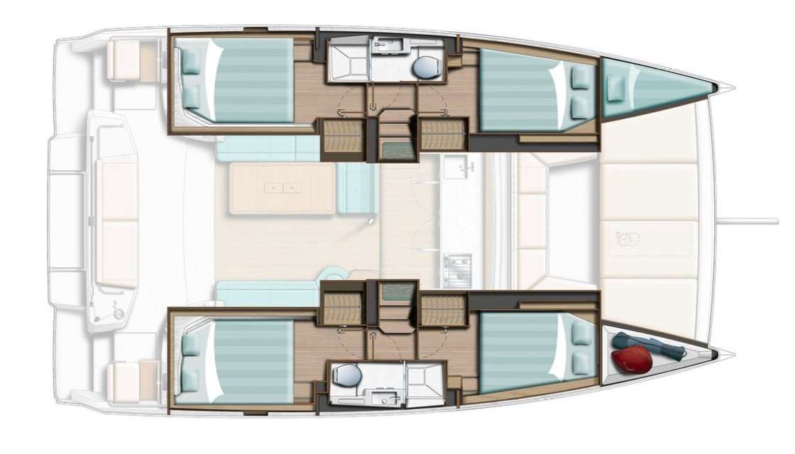 Distribución del barco Bali Catsmart
