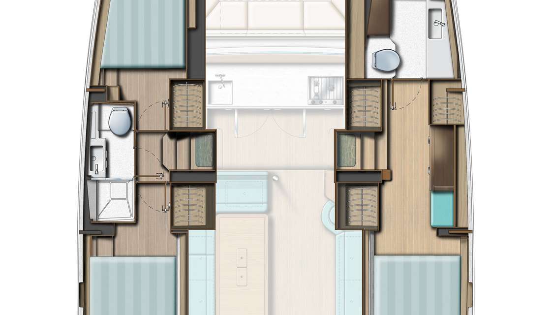 Layout of the boat Bali Catsmart