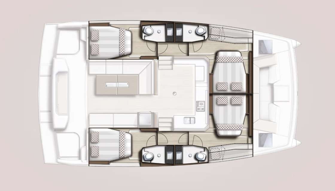 Layout of the boat Bali Catspace Voile