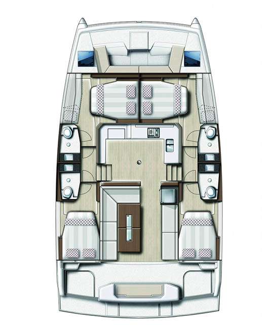 Distribución del barco Bali Catspace Voile