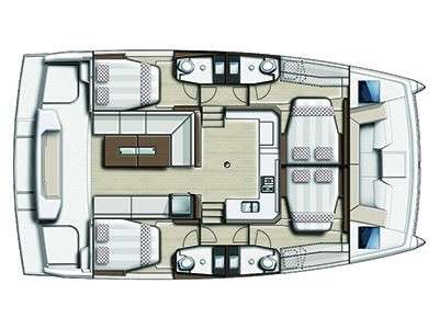 Distribución del barco Bali Catspace Voile