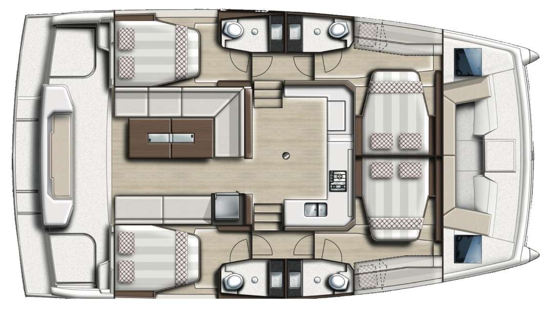Layout of the boat Bali Catspace Voile