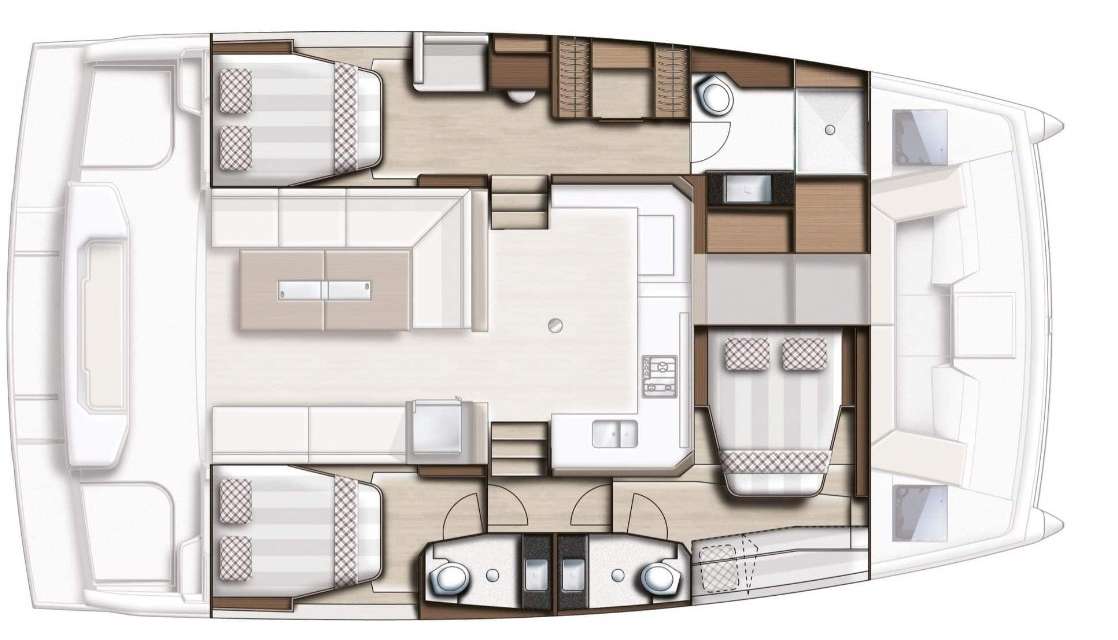 Layout of the boat Bali Catspace Voile