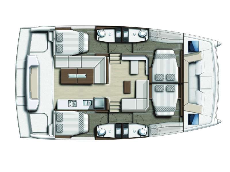 Layout of the boat Bali Catspace Voile