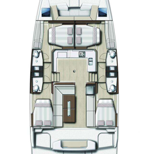 Layout of the boat Bali Catspace Voile