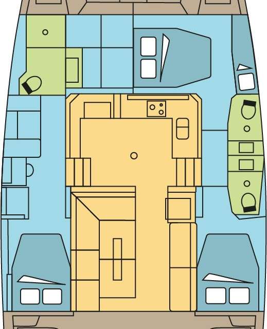Layout of the boat Bali Catspace Voile