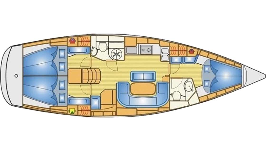 План яхты Bavaria 40 Cruiser