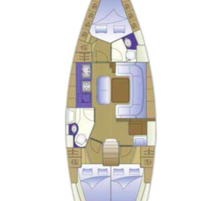Layout of the boat Bavaria 40 Cruiser