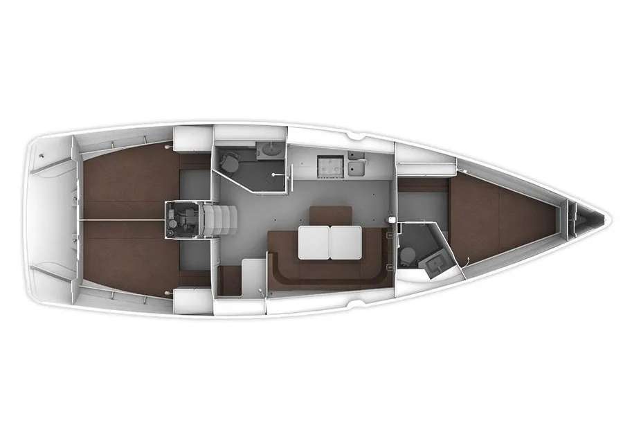 Distribución del barco Bavaria 41