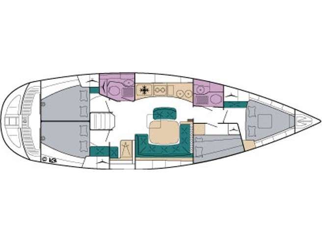 Piano della barca Bavaria 44