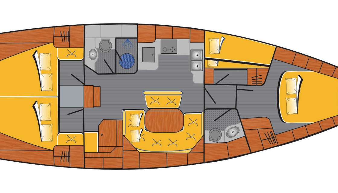 Piano della barca Bavaria 46 Cruiser