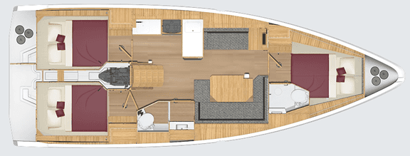 Plans du bateau Bavaria C38