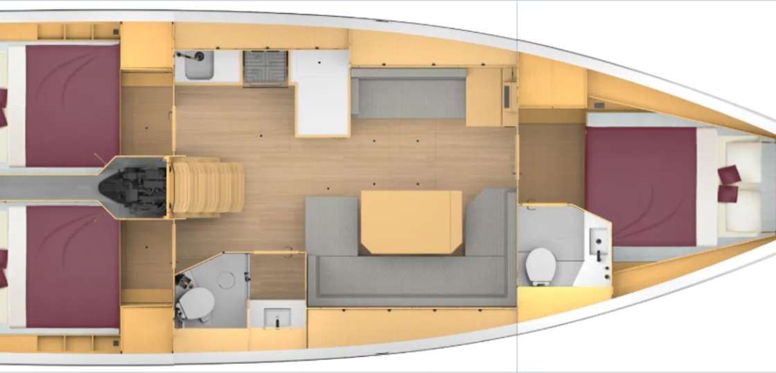 Plans du bateau Bavaria C42