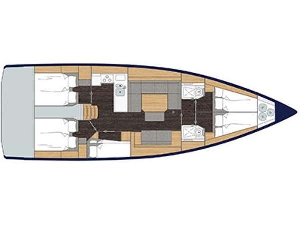 Piano della barca Bavaria C45
