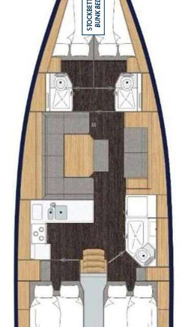План яхты Bavaria C45
