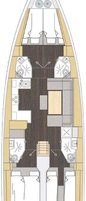 План яхты Bavaria C46