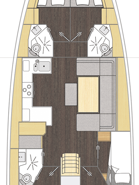 Piano della barca Bavaria C46