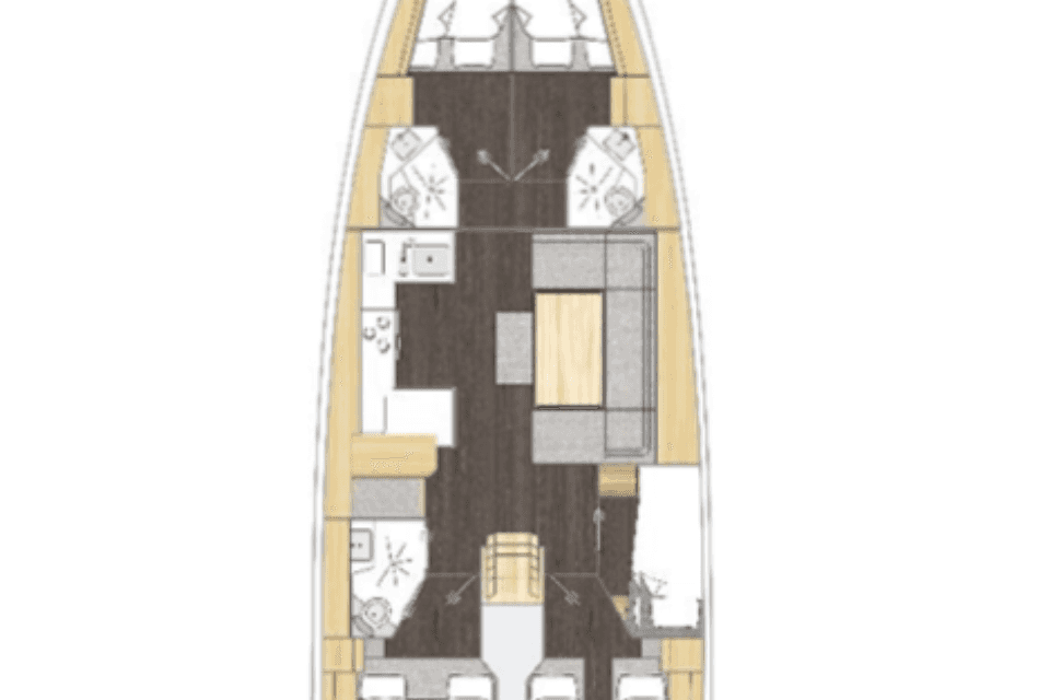 План яхты Bavaria C46