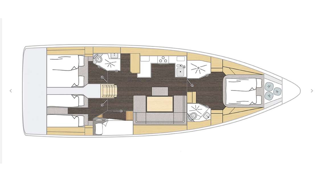 Piano della barca Bavaria C46