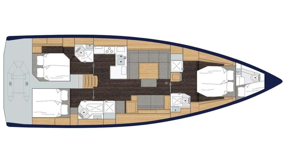 План яхты Bavaria C50