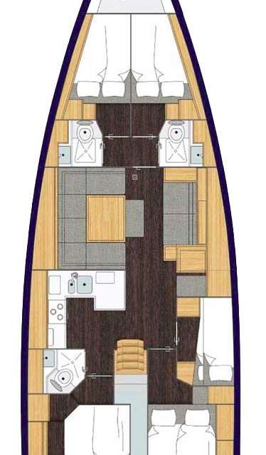 Piano della barca Bavaria C50